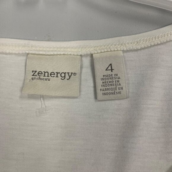 Zenergy by Chicos Womens Sequined Top Long Sleeve Multicolor Size XXL - Picture 8 of 9